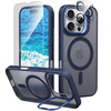 IDweel for iPhone 16 Pro Case with Screen Protector Camera Lens ProtectorCompatible with MagSafeBuiltin Camera Stash Sta