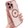 IDweel Magnetic for iPhone 16 Pro Max Case Compatible with Magsafe Elegant LoveThemed Luxury Plating Edge Slim Fit Light