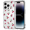 Idocolors for iPhone 16 Pro Case Cute Cherry Clear Phone Case Crystal Slim Fruit Case for iPhone 16 Pro Phone Not Yellow