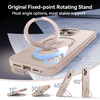 CASEKOO Patented 360 Spin Magnetic Stand for iPhone 16 Pro Case Military Drop Protection NonSlip Edge Compatible with Ma