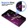 AJOURTEK for iPhone 16 Designed Flip Wallet Phone Case Cover A20232 Purple Dragonfly 20232