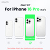 ORNARTO Compatible with iPhone 16 Pro Case 63 Slim Liquid Silicone 3 Layers Soft Gel Rubber Shockproof Protective Cover
