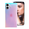 Omorro for iPhone 16 Rectangle Case for Women Bling Sparkly Laser Color Changing Designer Glitter Slim Thin Soft Flexibl