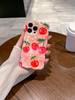 Roemary Cherry Case for iPhone 16 Plus Pink Garden Design Soft TPU Protective Cover for 67 inch iPhone 16 Plus