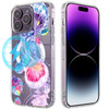 Roemary Rainbow Jellyfish Case for iPhone 16 Pro with MagSafe DesignMagnetic Wireless Charging Clear Transparent TPU Pho
