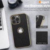 LOHASIC for iPhone 16 Pro Max Case Leather Slim Soft Designer Cover with Logo Cutout Classic Aesthetic Minimalist iPhone