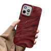 Sayoaho Water Ripple Pattern Compatible for iPhone 16 Pro Max Phone CaseCute Luxury Wave Shape Case for Women Men Soft T