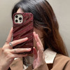 Sayoaho Water Ripple Pattern Compatible for iPhone 16 Pro Max Phone CaseCute Luxury Wave Shape Case for Women Men Soft T