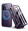 Dexnor for iPhone 15 Pro Max Case with Slide Camera CoverAdjustable Kickstand Builtin Screen ProtectorMagnetic Rugged Sh