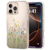 Unov Case for iPhone 16 Pro Max Case Clear with Design Embossed Floral Pattern Soft TPU Bumper Slim Protective Flower Bo