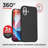 ENCASED for iPhone 16 Plus Silicone Case with Screen Protector SilkTouch Magnetic Grip Cover Compatible with MagSafe Mat