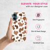 SuzaCase Back Case for iPhone 16 Plus iPhone 16 Plus Case with Stylish Brown Cow Skin Print Design Printed Cute Sleek Du