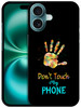 SuzaCase Back Case for iPhone 16 Plus iPhone 16 Plus Case with Stylish Dont Touch My Palm Print Design Printed Cute Slee