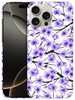 SuzaCase Back Case for iPhone 16 Pro iPhone 16 Pro Case Stylish Cherry Blossoms Lavender Watercolored Design Printed Cut