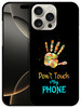 SuzaCase Back Case for iPhone 16 Pro iPhone 16 Pro Case with Stylish Dont Touch My Palm Print Design Printed Cute Sleek
