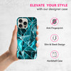 SuzaCase Back Case for iPhone 16 Pro Max iPhone 16 Pro Max Case Stylish Marble Teal Geometric Pattern Design Printed Sle