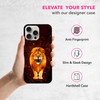 SuzaCase Back Case for iPhone 16 Pro Max iPhone 16 Pro Max Case Stylish Roaring Lion Watercolored Design Printed Cute Sl