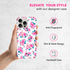 SuzaCase Back Case for iPhone 16 Pro Max iPhone 16 Pro Max Case Stylish Rose Floral Pattern Pink Design Printed Cute Sle
