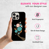 SuzaCase Back Case for iPhone 16 Pro Max iPhone 16 Pro Max Case Stylish Teal Floral Oil Painted Design Printed Cute Slee