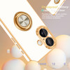 Fingic for iPhone 16 Casewith 360 Rotatable Ring HolderSupport Magnetic Car Mount Shiny Plating Gold Slim Fit Thin Soft