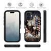FVAENDHIO for iPhone 16 Case Heavy Duty 3 in 1 Hybrid Military Grade Shockproof Drop FullBody Protective Cover for iPhon