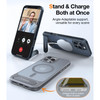 TORRAS for iPhone 16 Pro Max Case Translucent Black Strong Magnetic Seamless Stand Fit for MagSafe MilitaryGrade Drop Pr