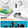 AICase Bounce Case Compatible with iPhone 16 Plus Compatible with Magsafe Clear Magnetic NonYellowing 213 FT Military Dr