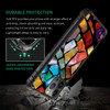 ZHEGAILIAN Case Compatible with iPhone 16 Pro Max Stained Glass Mosaic Fiesta Fun Cases Tempered Glass BackSoft Silicone