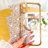 Fiyart Designed for iPhone 16 Plus CaseCompatible with MagSafe Cheetah Print Plating Camera Protection Magnetic Clear Gl