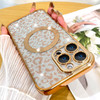 Fiyart Designed for iPhone 16 Pro Max CaseCompatible with MagSafe Cheetah Print Plating Camera Protection Magnetic Clear