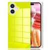 Omorro Compatible with iPhone 16 Neon Rectangle Case for Women Bright Fluorescence Luxury Designer Flexible Soft Slim Ru