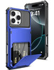 COOYA Wallet Case for iPhone 16 Pro 63 Blue 35 Credit Cards Holder Slot Flip Cover Back Pocket Dual Layer Protective Har