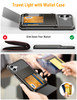 TOPAUX for iPhone 16 Wallet Case 5 Credit Card Holder Flip Cover ID Slot Back Pocket Compartment Dual Layer Shock Absorp