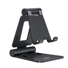 Nulaxy Dual Folding Cell Phone Stand, Fully Adjustable Foldable Desktop Phone Holder Cradle Dock Compatible with iPhone 17 16 15 14 13 12 11 Pro Max
