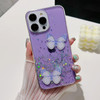VALRION Compatible with iPhone 16 Pro Max Bling Case 3D Diamond Butterfly Case Luxury Sparkly Glitter Sequins Phone Cove