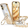 XYZ for iPhone 16 Plus Case with Stand Phone Case with Double Ring Kickstand Women Girls Bling Luxury Glitter Clear Phon