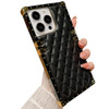 Changjia for iPhone 16 Pro Max Cute Case for WomenLuxury Golden Decoration Corner Soft TPU Bumper Elegant Shockproof PU