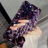 Changjia for iPhone 16 Pro Max Glitter Diamond Case with Wrist Strap Loop Cute Bling Rhinestone Sparkle Shiny Soft Silic
