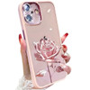 AuroiCCY Floral Case for iPhone 16 Plus Cute Clear Case Aesthetic Flower Patterns Shockproof Protective Soft Edge Cover