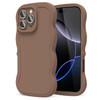 oakxco Girly Silicone Case for iPhone 16 Pro Max Wavy Curly 16 Pro Max Phone Case for Women Aesthetic Y2k Cute Wave Fram