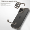aidvaia Frameless Phone Case Compatible with iPhone 16 Pro Max Case with Lens Camera Protector Soft TPU Silicone Four Co