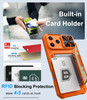 BXYJY for iPhone 17 Pro Phone Case Wallet Card Holder 45 Cards Slide Camera Cover Military Grade Protection Rugged Hard