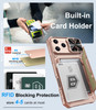 BXYJY for iPhone 17 Pro Max Phone Case Wallet Card Holder 45 Cards Slide Camera Cover Military Grade Protection Rugged H