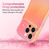 LCHULLE for iPhone 16 Pro Case for Women Girls Cute Colorful Wave Frame Curly Shape with Love Heart Pattern Raised Camer