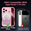 Hekodonk for iPhone 17 Pro Max Case Compatible with Magsafe Builtin Tempered Glass Screen Protector Camera Lens Protecti