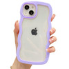 NAOKIFU Compatible for iPhone 16 Plus Case Cute Girly Clear Curly Wave Frame Shape for iPhone 16 Plus Phone Case Wavy Sh