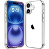 JJGoo Compatiable with iPhone 16 Case Clear Transparent Shockproof Phone Case for iPhone 16 61Inch Slim AntiScratch Hard
