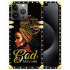 DAIZAG Compatible with iPhone 16 Pro CaseGorgeous Passionate Black Girl Golden Decoration Soft TPU Protective Shell Cove