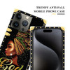 DAIZAG Compatible with iPhone 16 Pro CaseGorgeous Passionate Black Girl Golden Decoration Soft TPU Protective Shell Cove