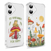 Yomjew 2 Pack Clear Floral Phone Case for iPhone 16 61 inches Cute Butterfly Frog Mushrooms Pattern Case Protective Soft